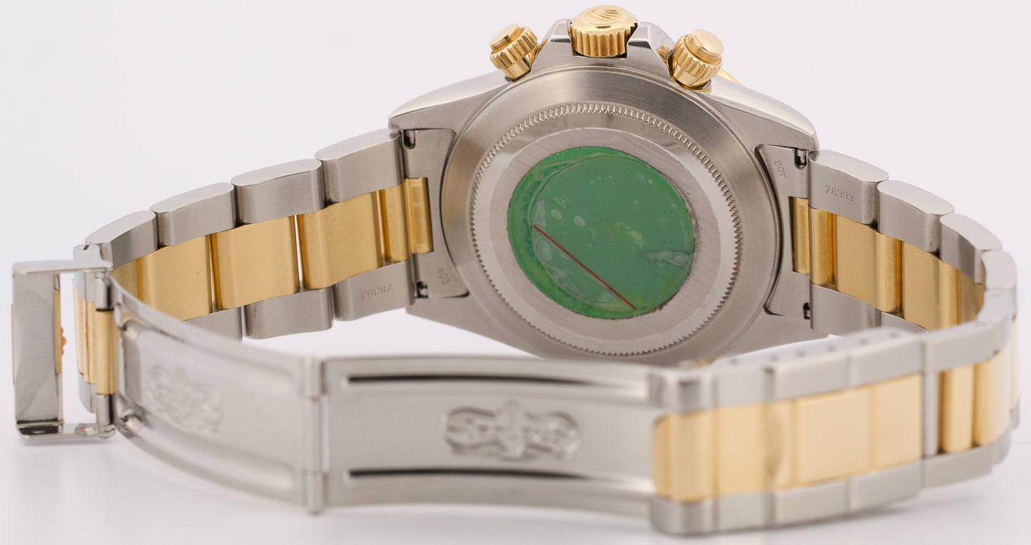 Rolex Daytona Cosmograph ZENITH White 18K Gold Steel INVERTED 6 Watch 16523