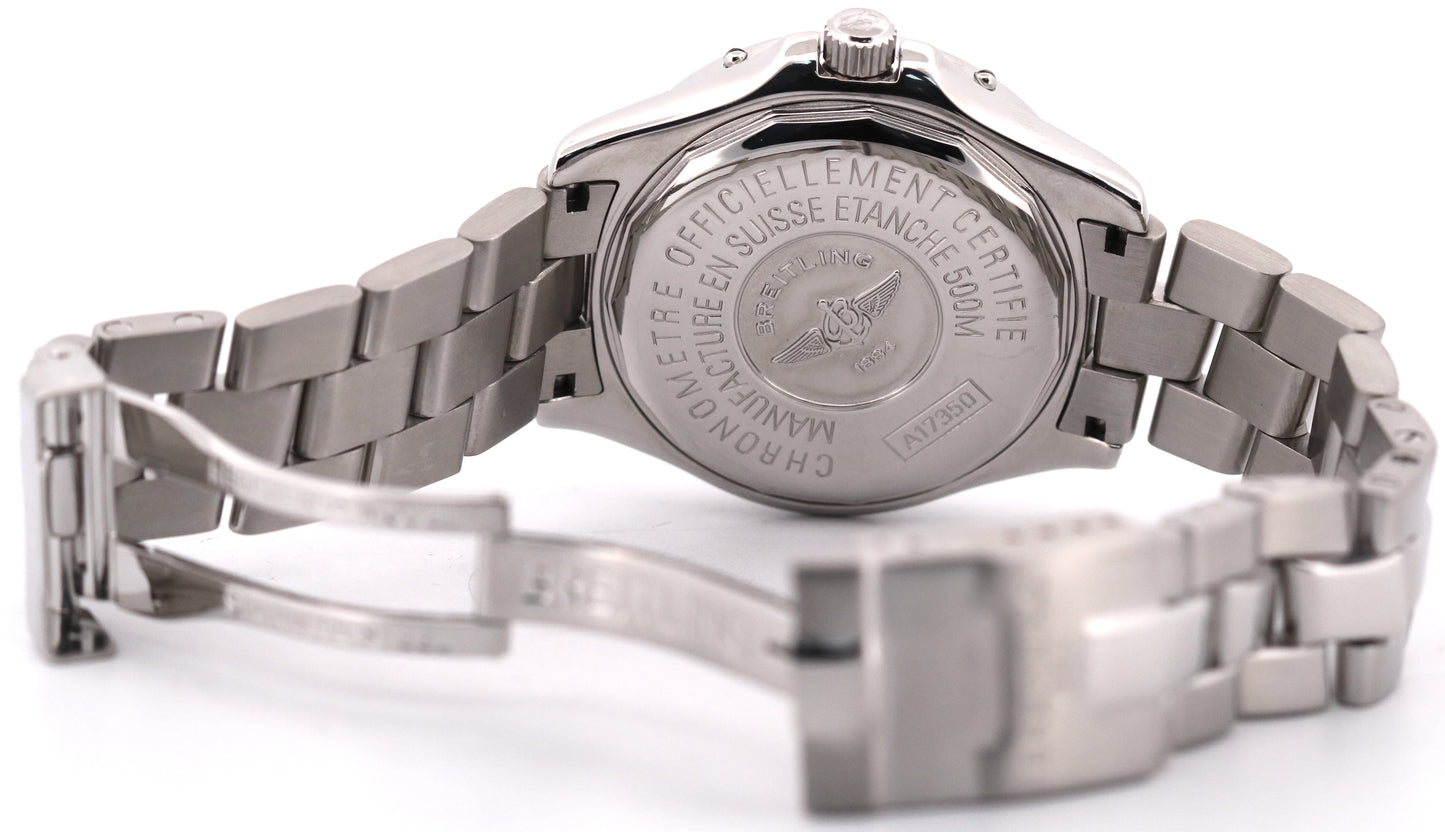 Breitling Colt SILVER WHITE 38mm Stainless Steel Automatic Date Watch A17350