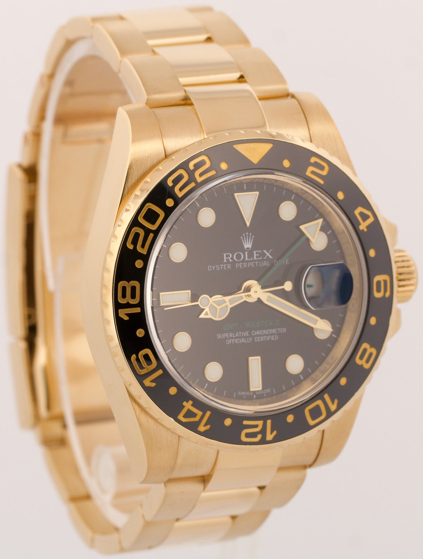 Rolex GMT-Master II BLACK Ceramic 18K Yellow Gold 40mm Oyster 116718 LN BOX