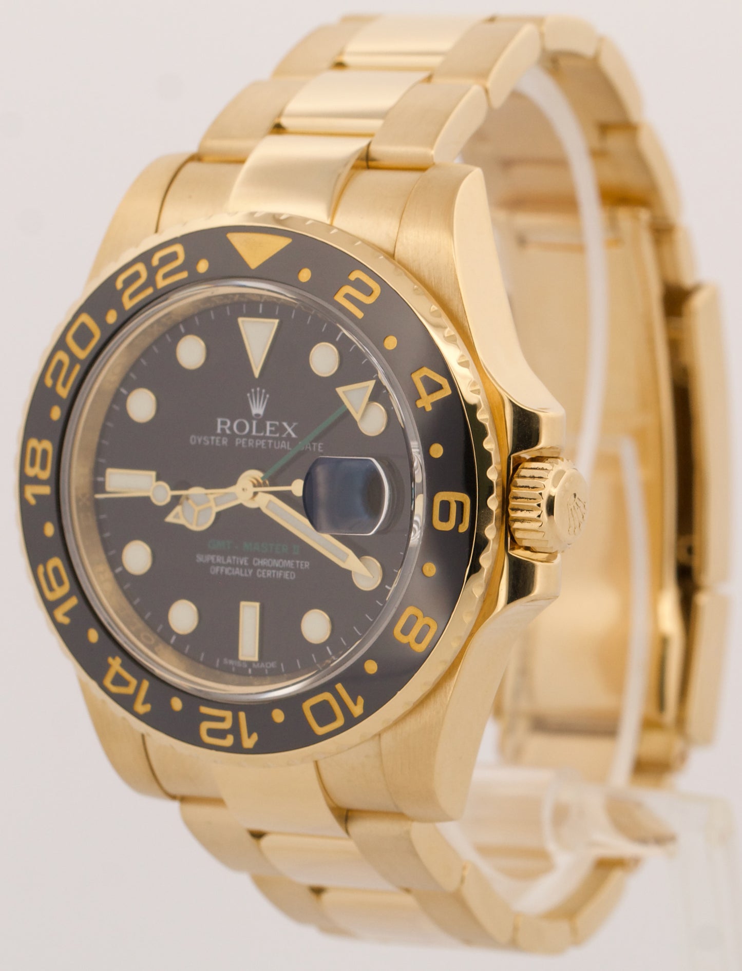 Rolex GMT-Master II BLACK Ceramic 18K Yellow Gold 40mm Oyster 116718 LN BOX