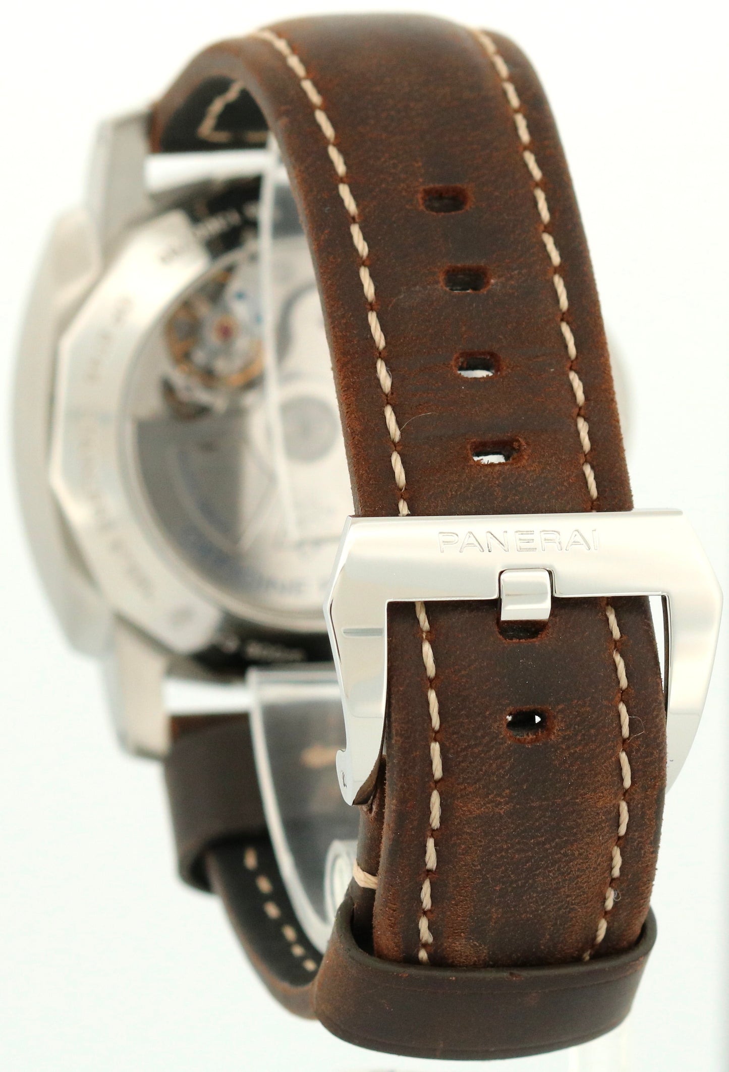 MINT Panerai Luminor Marina 1950 BLACK Stainless Steel Leather 44mm PAM00312