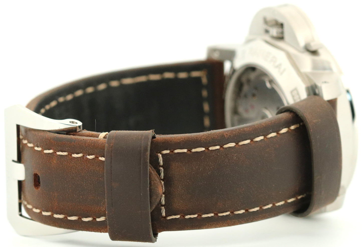 MINT Panerai Luminor Marina 1950 BLACK Stainless Steel Leather 44mm PAM00312