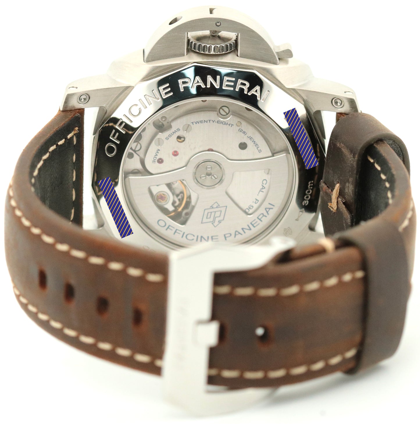 MINT Panerai Luminor Marina 1950 BLACK Stainless Steel Leather 44mm PAM00312