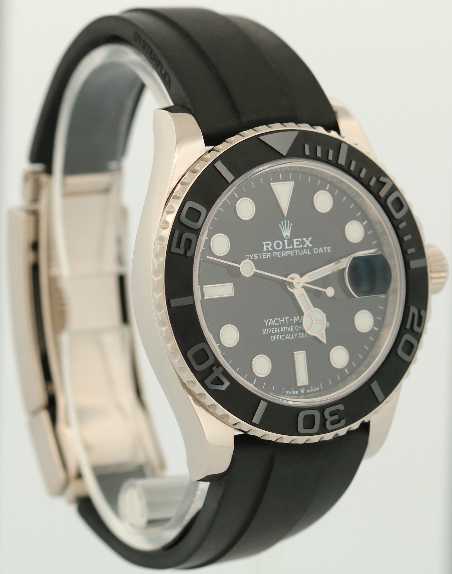 MINT NEW PAPERS Rolex Yacht-Master 18K White Gold Oysterflex 42mm 226659 BOX