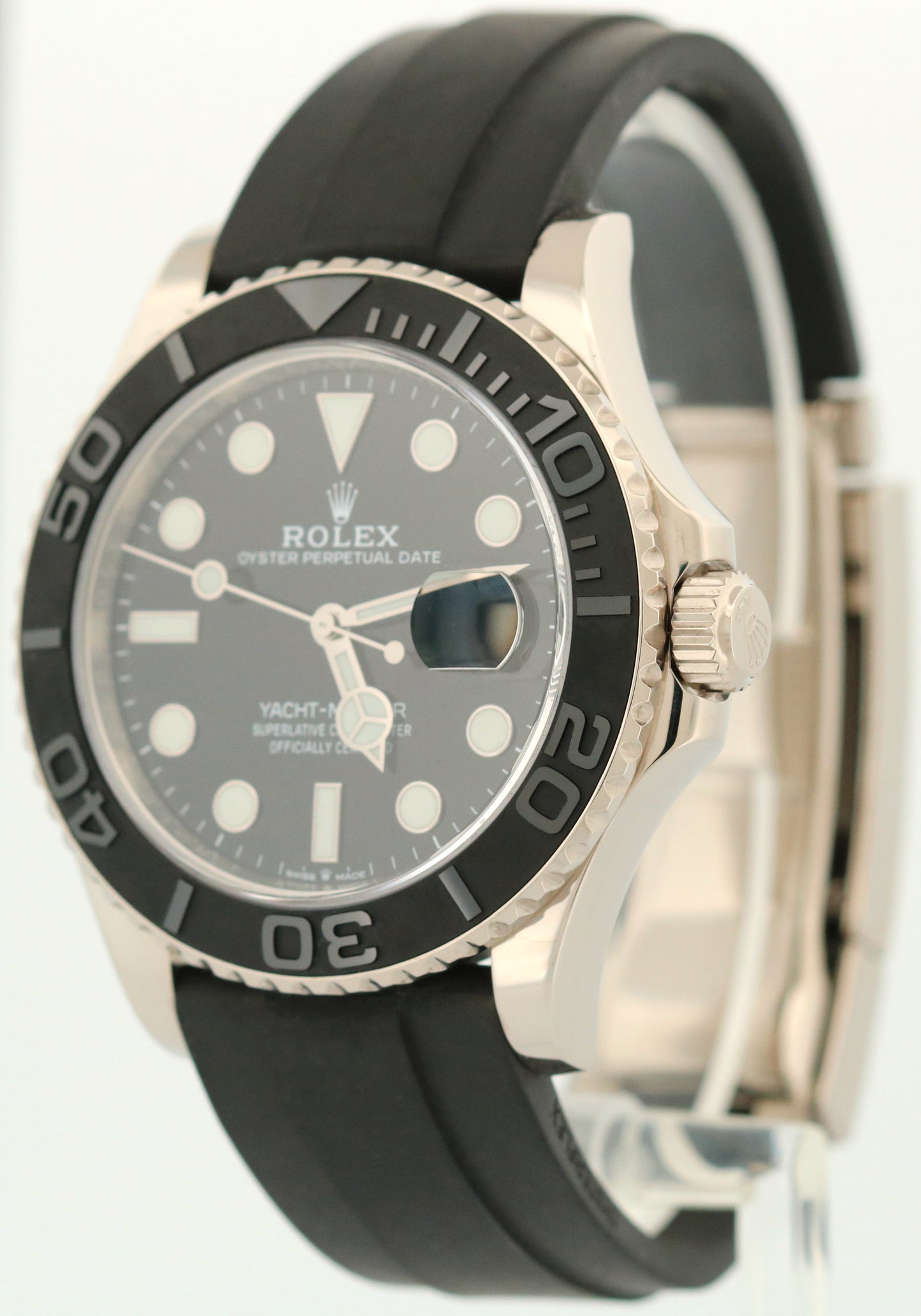 MINT NEW PAPERS Rolex Yacht-Master 18K White Gold Oysterflex 42mm 226659 BOX