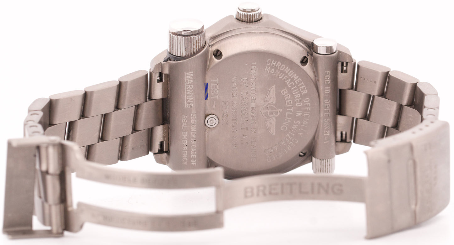 2025 SERVICE Breitling Emergency Chronograph YELLOW Titanium 43mm E76321 BOX
