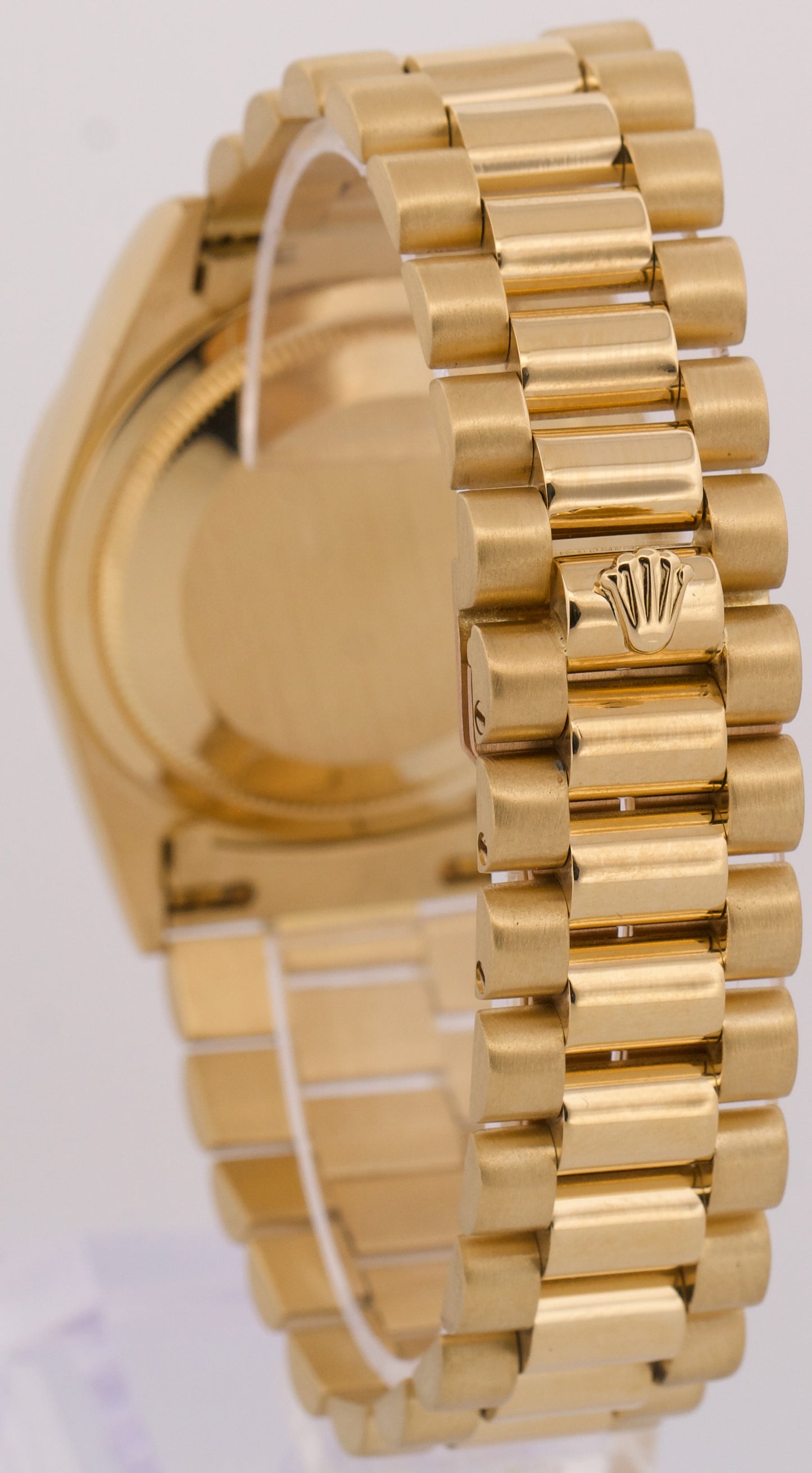 Rolex Day-Date President 36mm SILVERED CHAMPAGNE TAPESTRY 18K Gold 18238 BOX