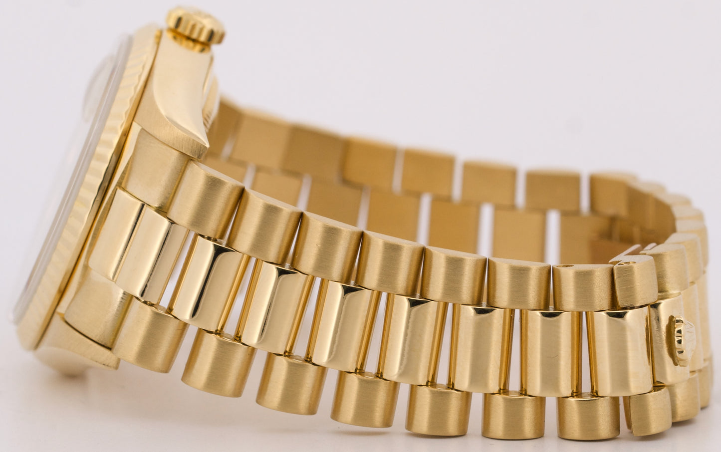 Rolex Day-Date President 36mm SILVERED CHAMPAGNE TAPESTRY 18K Gold 18238 BOX