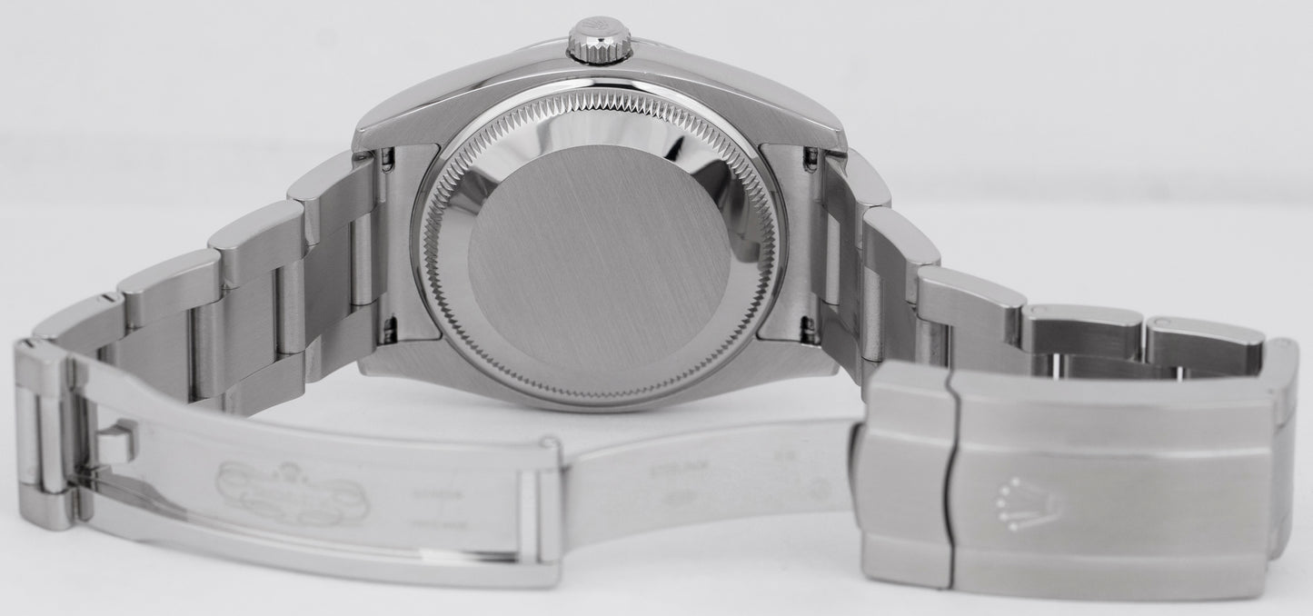 MINT Rolex Oyster Perpetual 39mm White Stainless Smooth Steel Watch 114300
