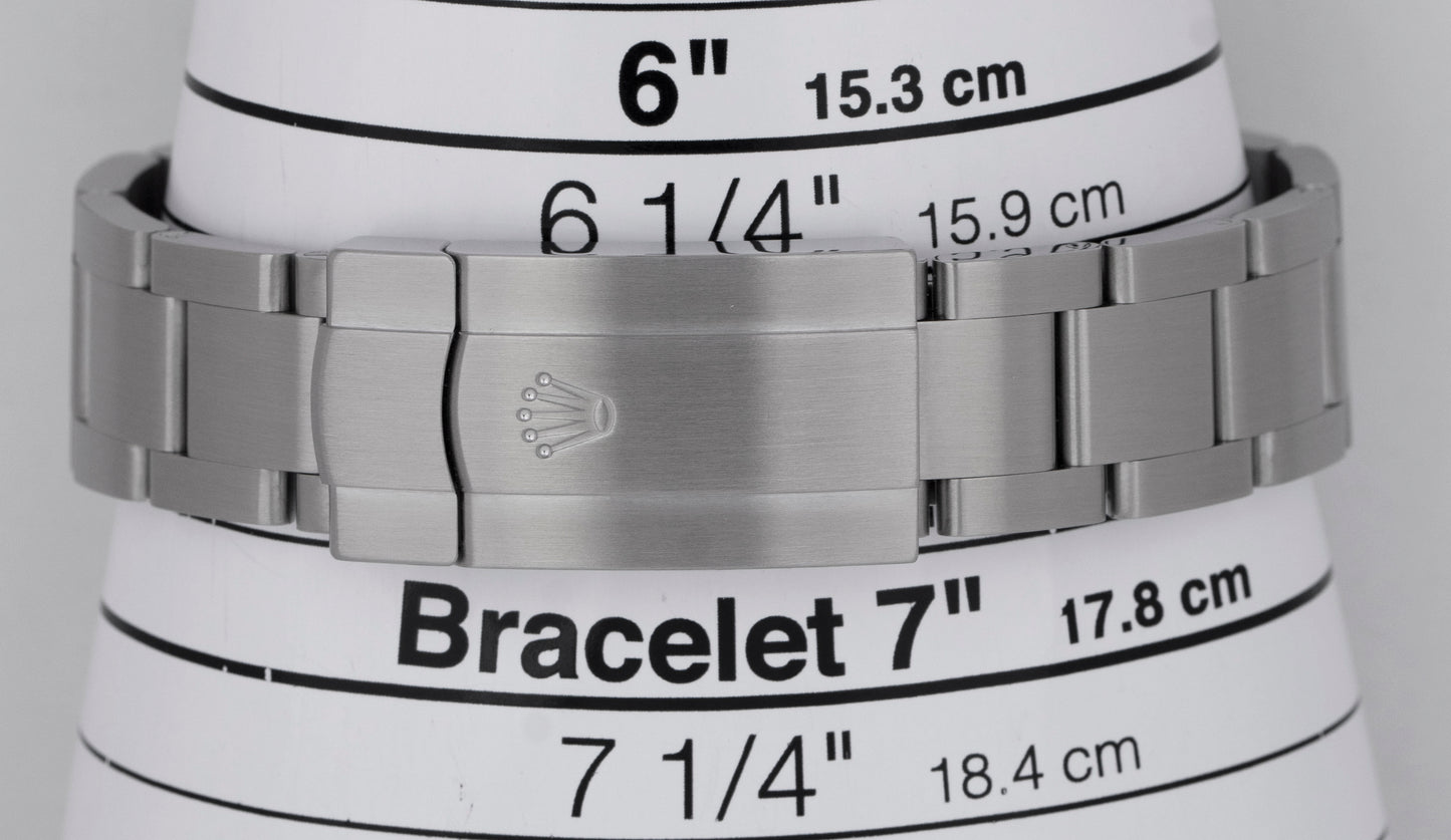 MINT Rolex Oyster Perpetual 39mm White Stainless Smooth Steel Watch 114300