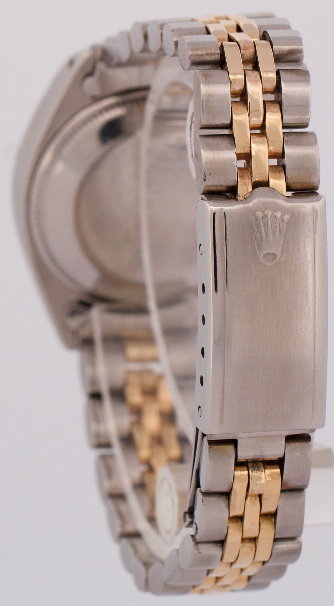 1974 Rolex Date 26mm CHAMPAGNE 18K Yellow Gold Steel Fluted JUBILEE 6917 Watch