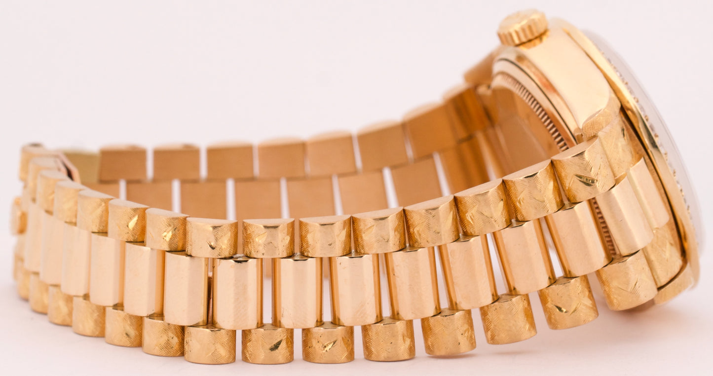 Rolex Day-Date President CHAMPAGNE DIAMOND 36mm FLORENTINE 18K Gold 18038