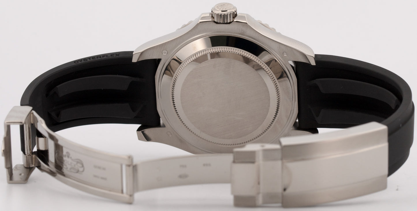2019 PAPERS Rolex Yacht-Master BLACK 18K White Gold Oysterflex 42mm 226659 BOX