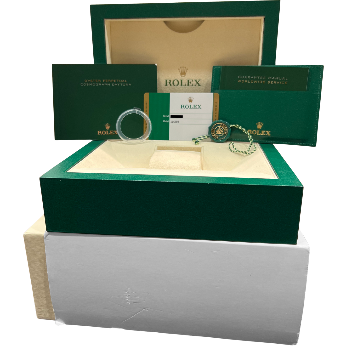 UNPOLISHED PAPERS Rolex Daytona GREEN JOHN MAYER 40mm 18K Gold Watch 116508 BOX