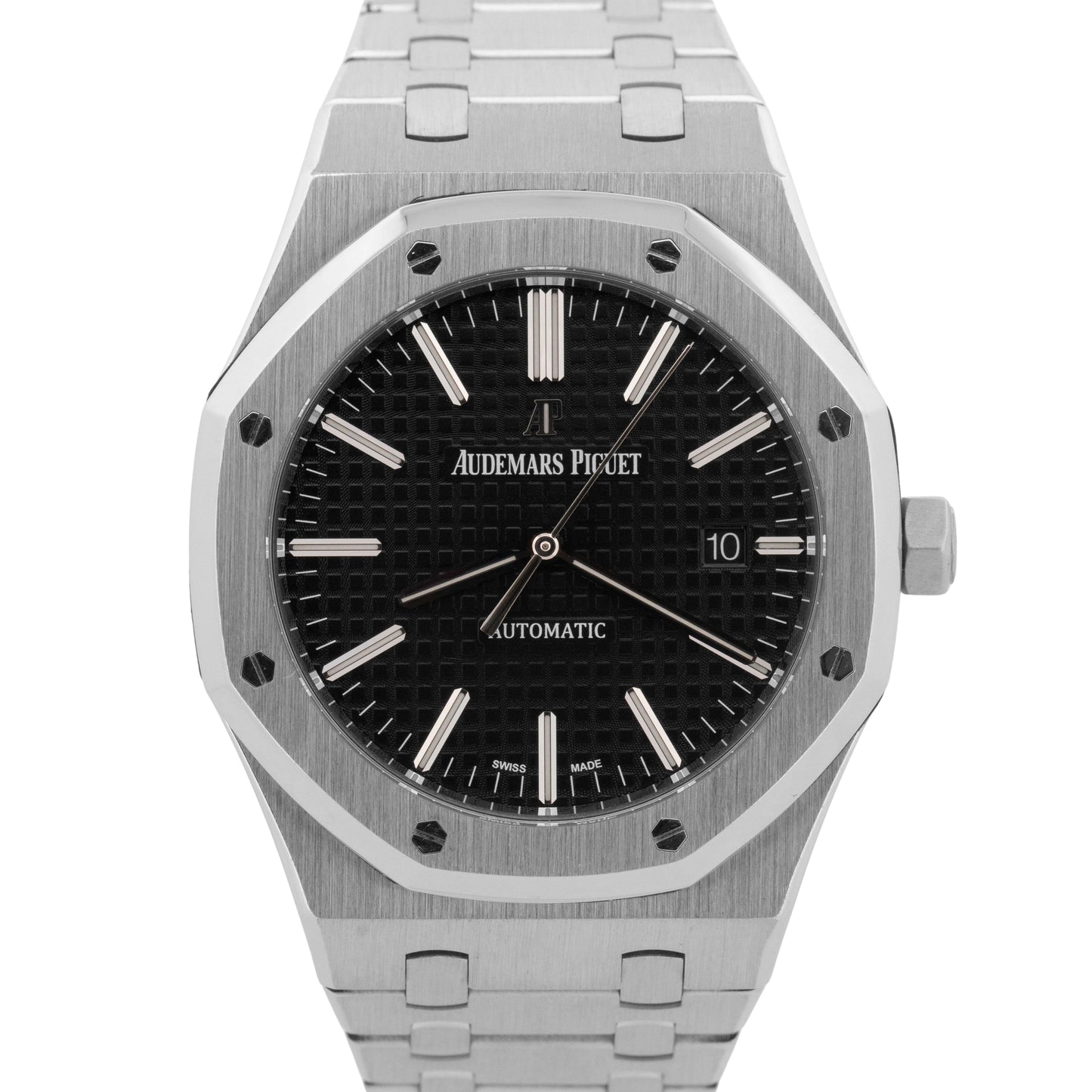 MINT Audemars Piguet Royal Oak BLACK 41mm Stainless Watch 15400ST.OO.1220ST.01