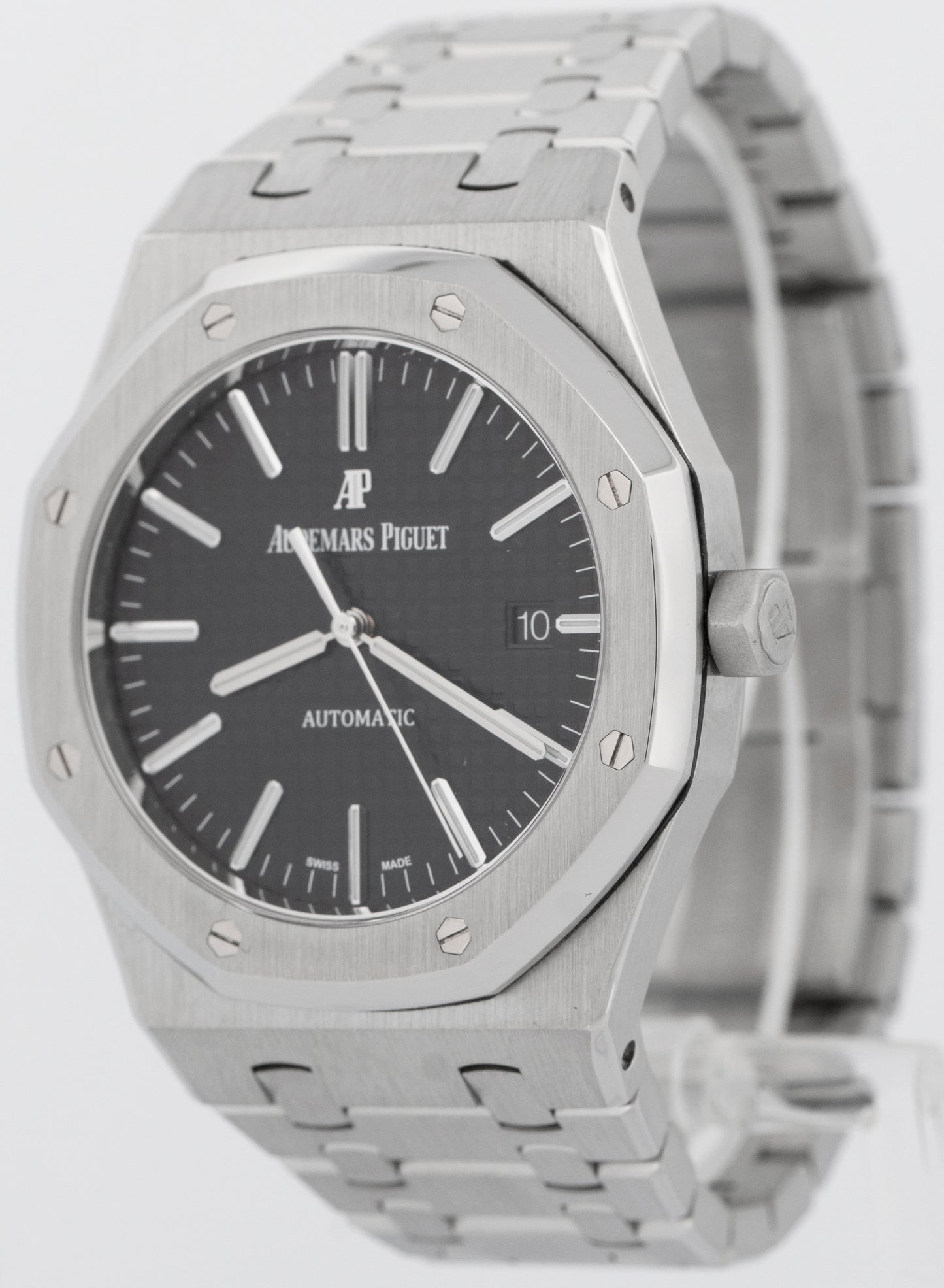 MINT Audemars Piguet Royal Oak BLACK 41mm Stainless Watch 15400ST.OO.1220ST.01
