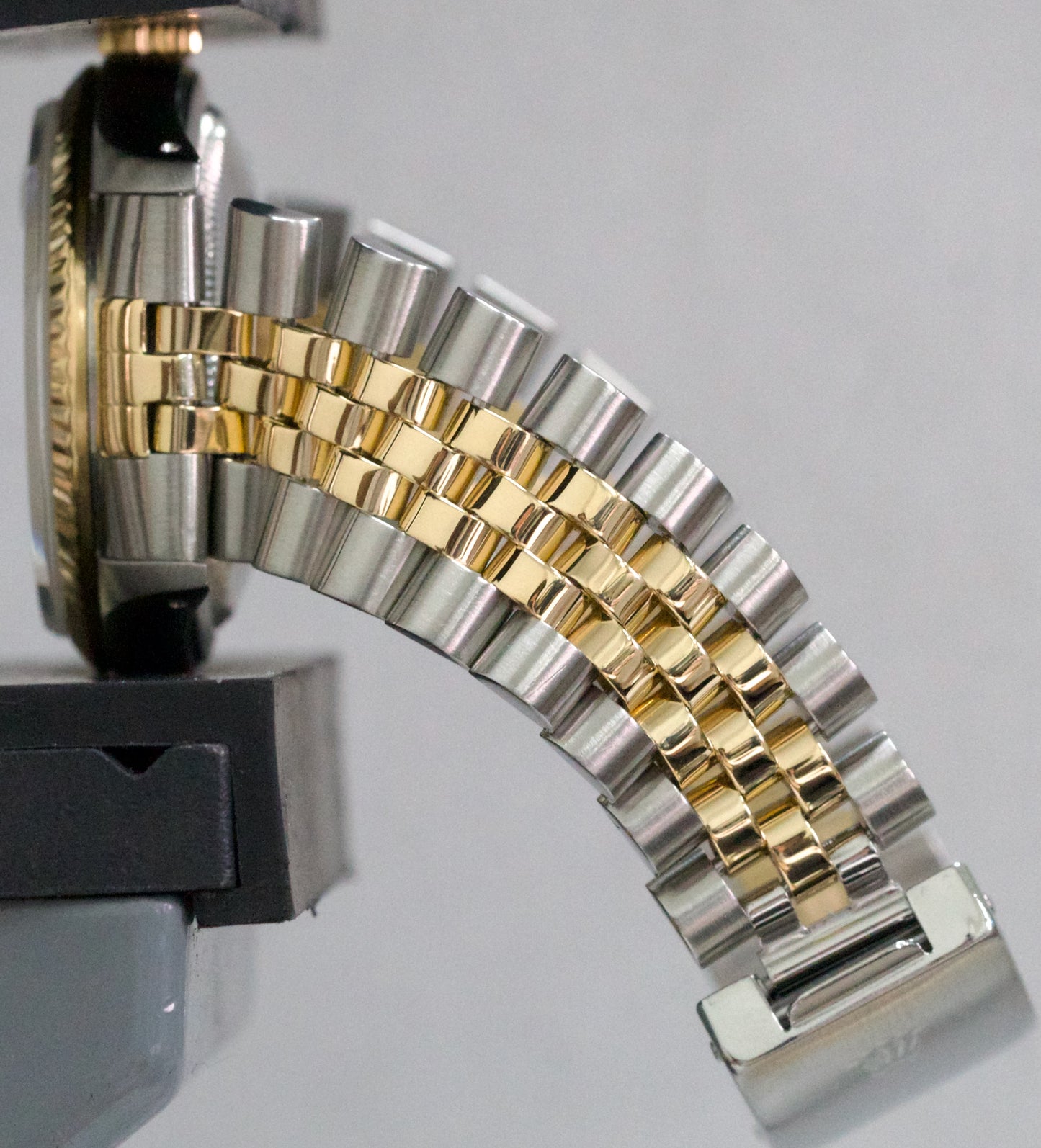 Rolex DateJust 36mm CHAMPAGNE TAPESTRY Two-Tone 18K Gold Steel JUBILEE 16233