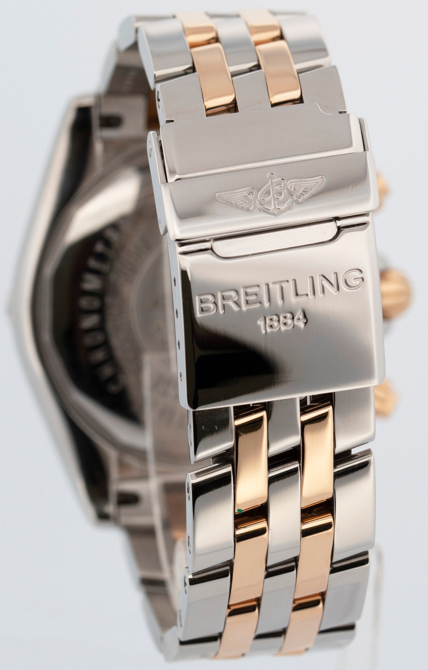 PAPERS Breitling Chronomat Evolution 43mm Two-Tone Rose Gold Watch C13356 BOX