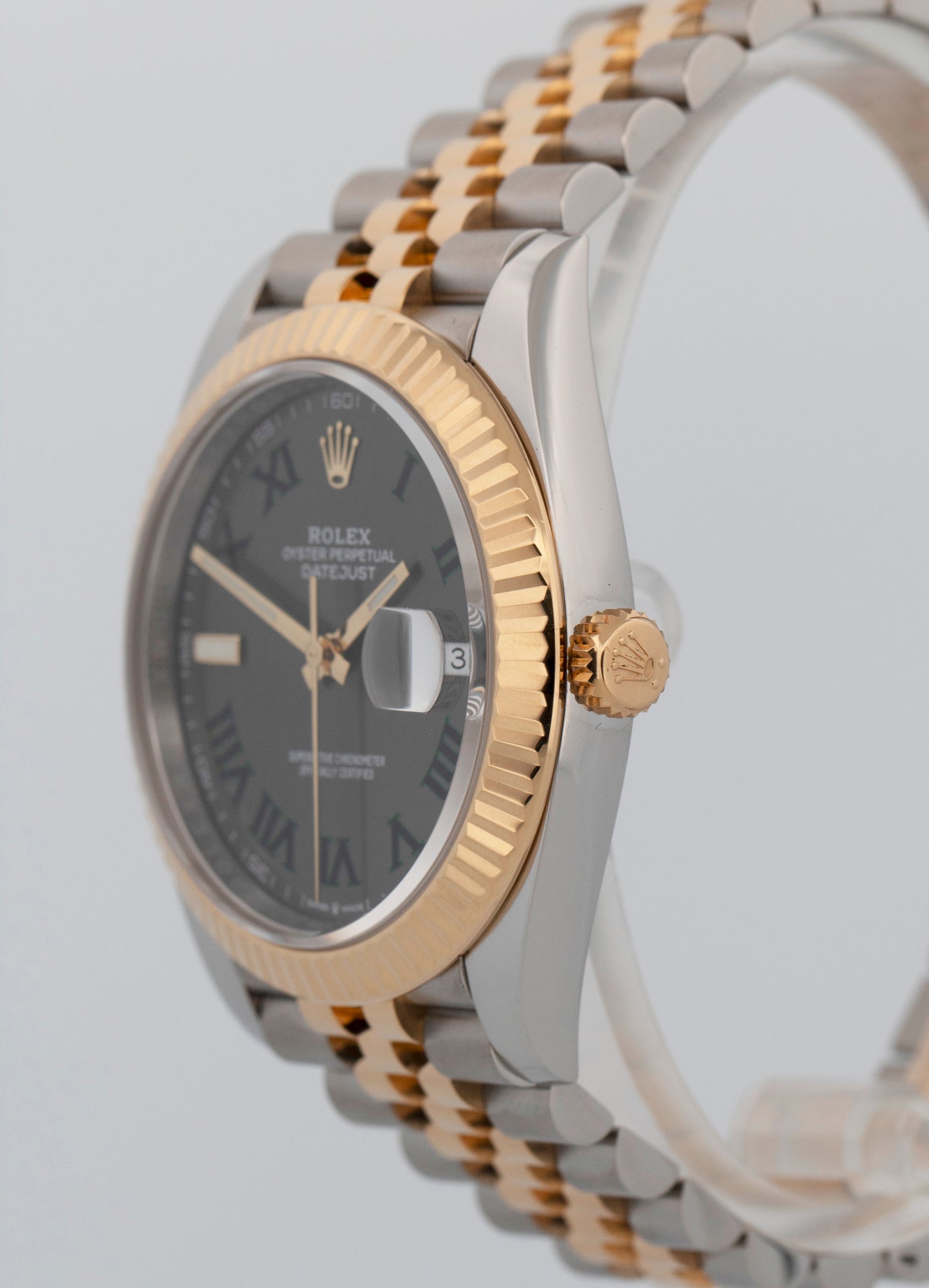PAPERS Rolex DateJust 41mm WIMBLEDON Two-Tone 18K Gold JUBILEE Fluted 126333 BOX