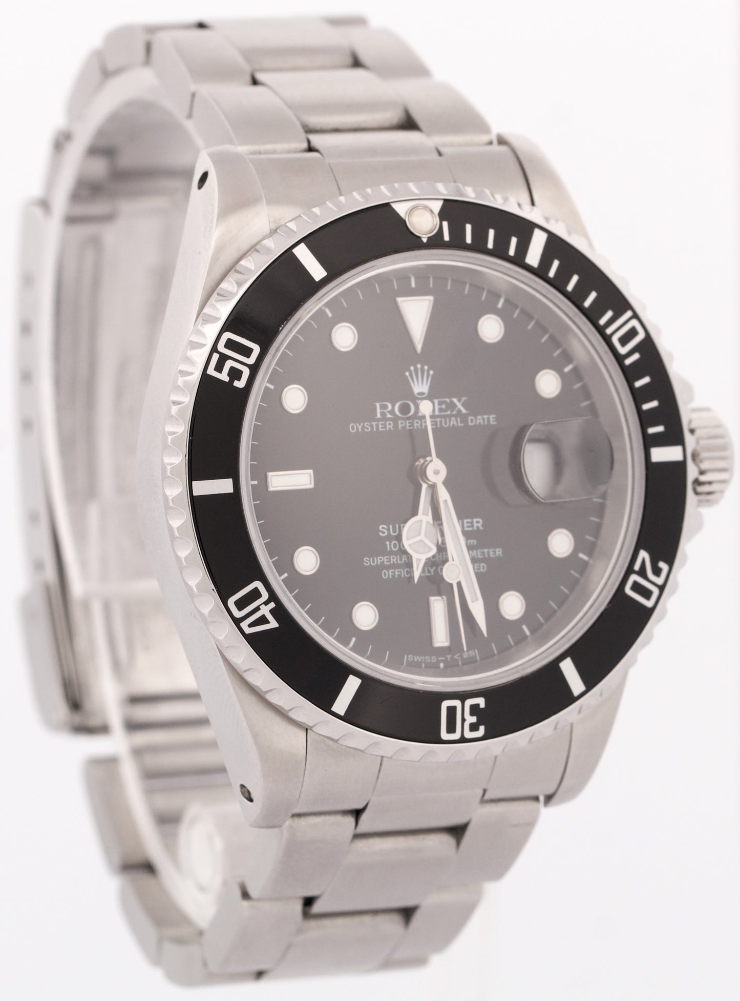 1993 Rolex Submariner Date BLACK Stainless 40mm Oyster Automatic 16610 Watch