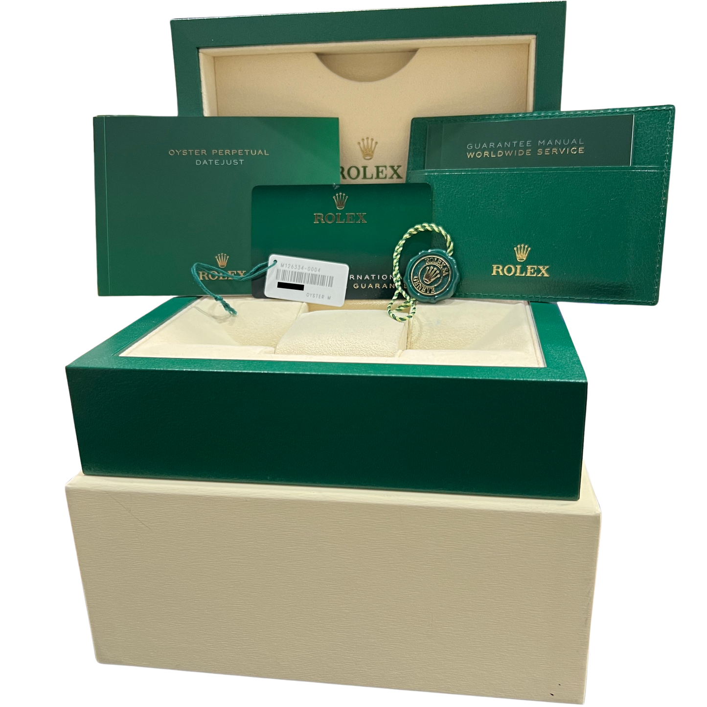 2024 NEW PAPERS Rolex DateJust 41mm Wimbledon Fluted Oyster Watch 126334 BOX