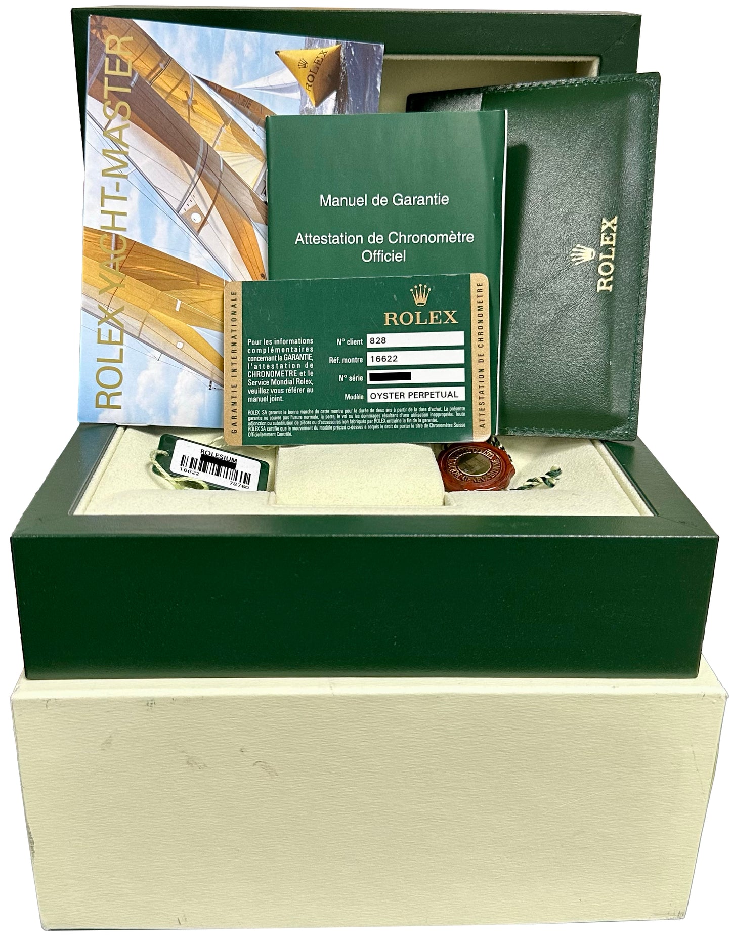 MINT PAPERS Rolex Yacht-Master Platinum Steel Oyster REHAUT 40mm Watch 16622 B+P