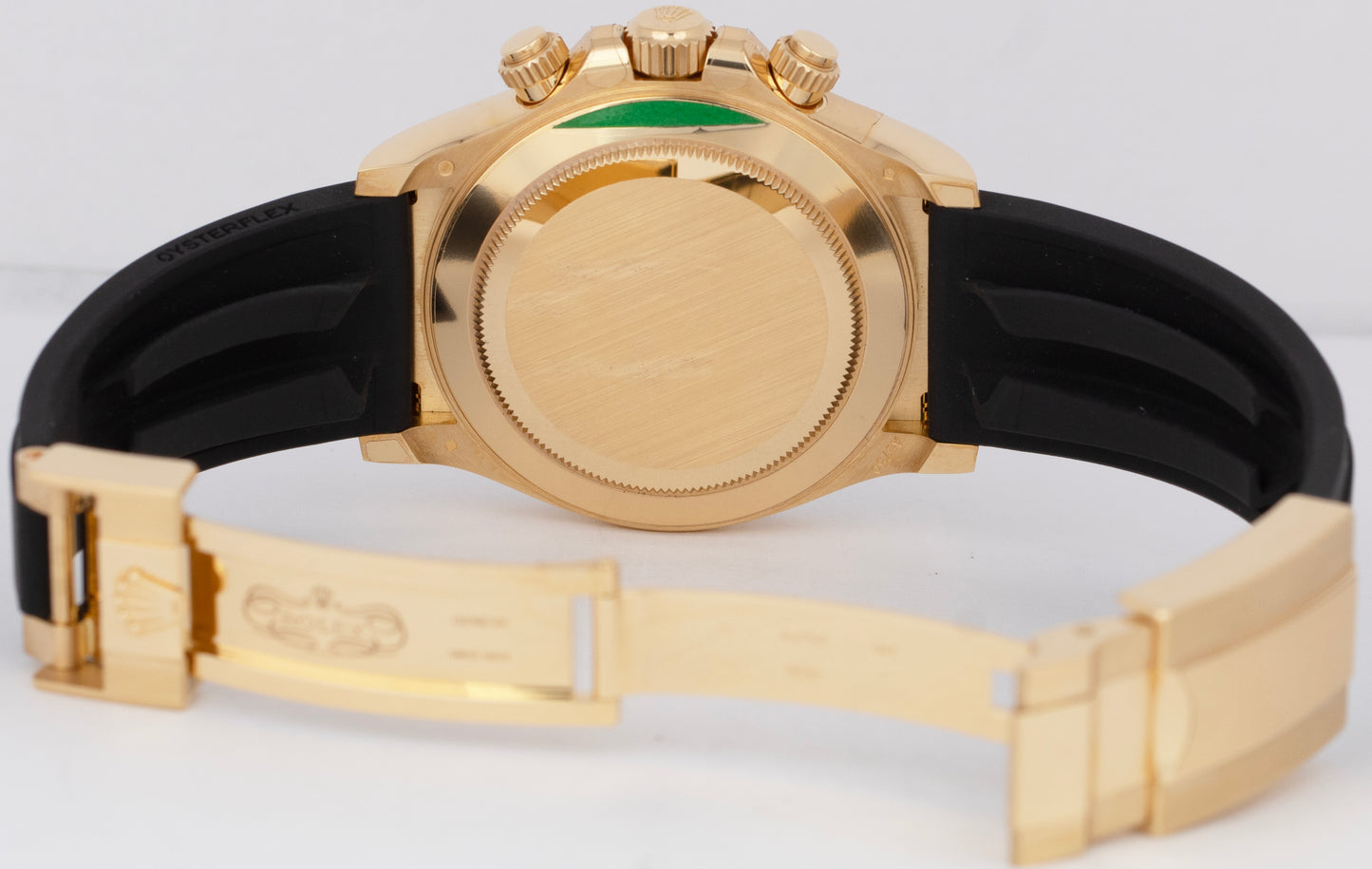 NEW PAPERS Rolex Daytona 18K Gold Black Diamond Oysterflex 116518 LN Watch B+P