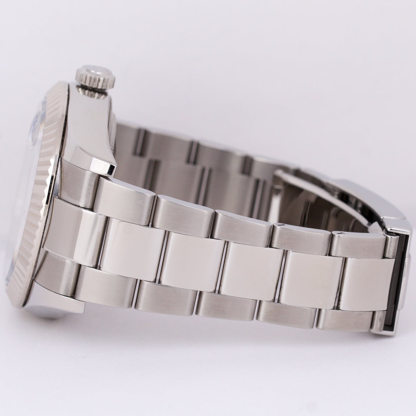 PAPERS Rolex Sky-Dweller BLUE Steel 18K White Gold 42mm Oyster Watch 326934 BOX