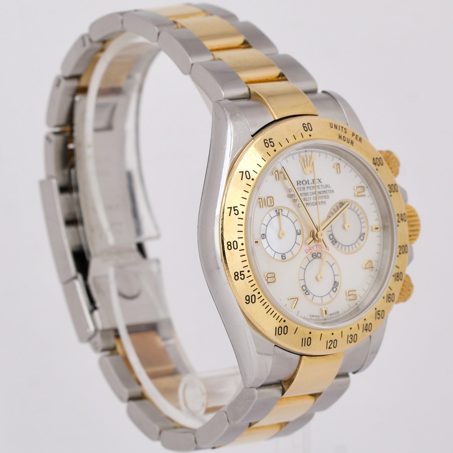 UNPOLISHED Rolex Daytona Cosmograph 40mm MOTHER OF PEARL 18K Gold Steel 116523