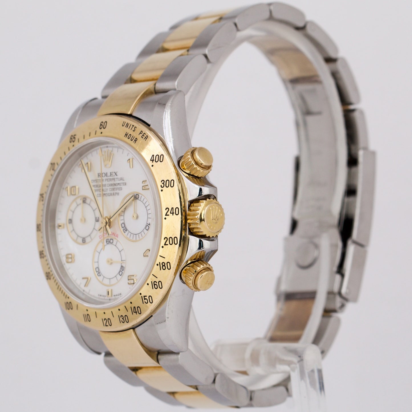 UNPOLISHED Rolex Daytona Cosmograph 40mm MOTHER OF PEARL 18K Gold Steel 116523