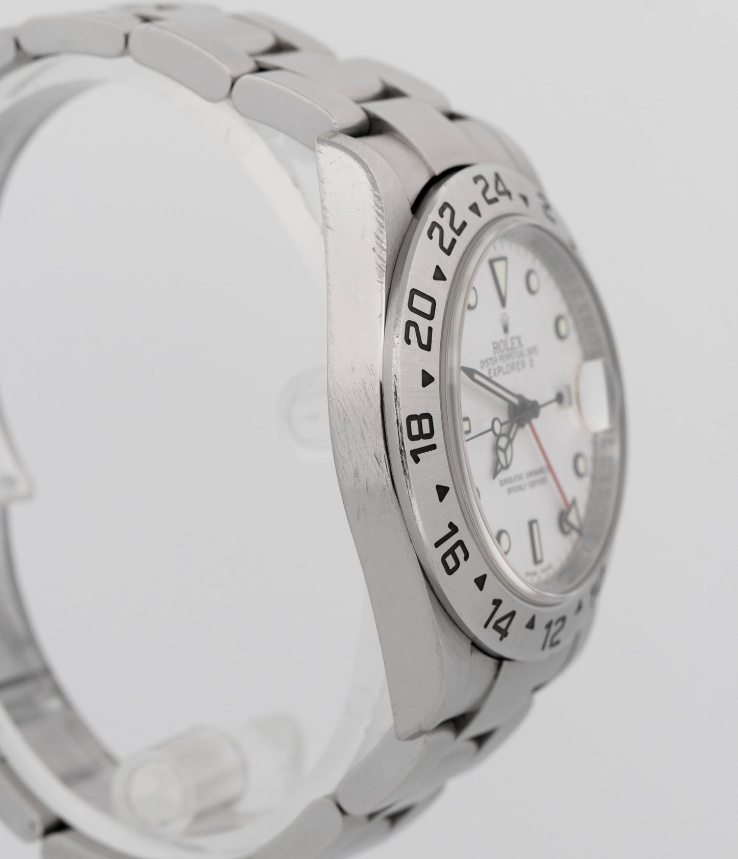 PAPERS Rolex Explorer II 40mm Polar White REHAUT Steel GMT 3186 Watch 16570 BOX