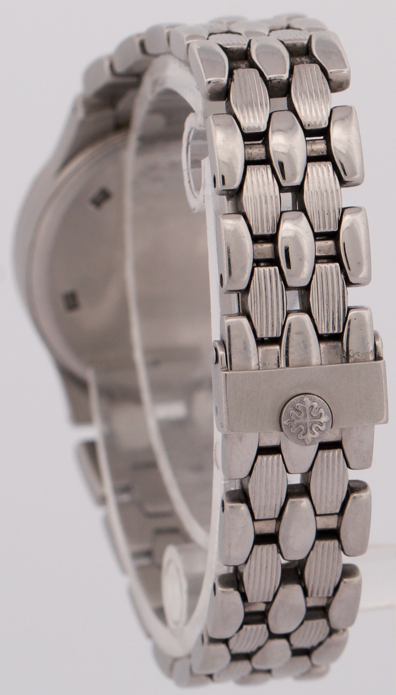Ladies Patek Philippe Neptune SALMON Pink Roman Stainless Steel 27mm Quartz 4880