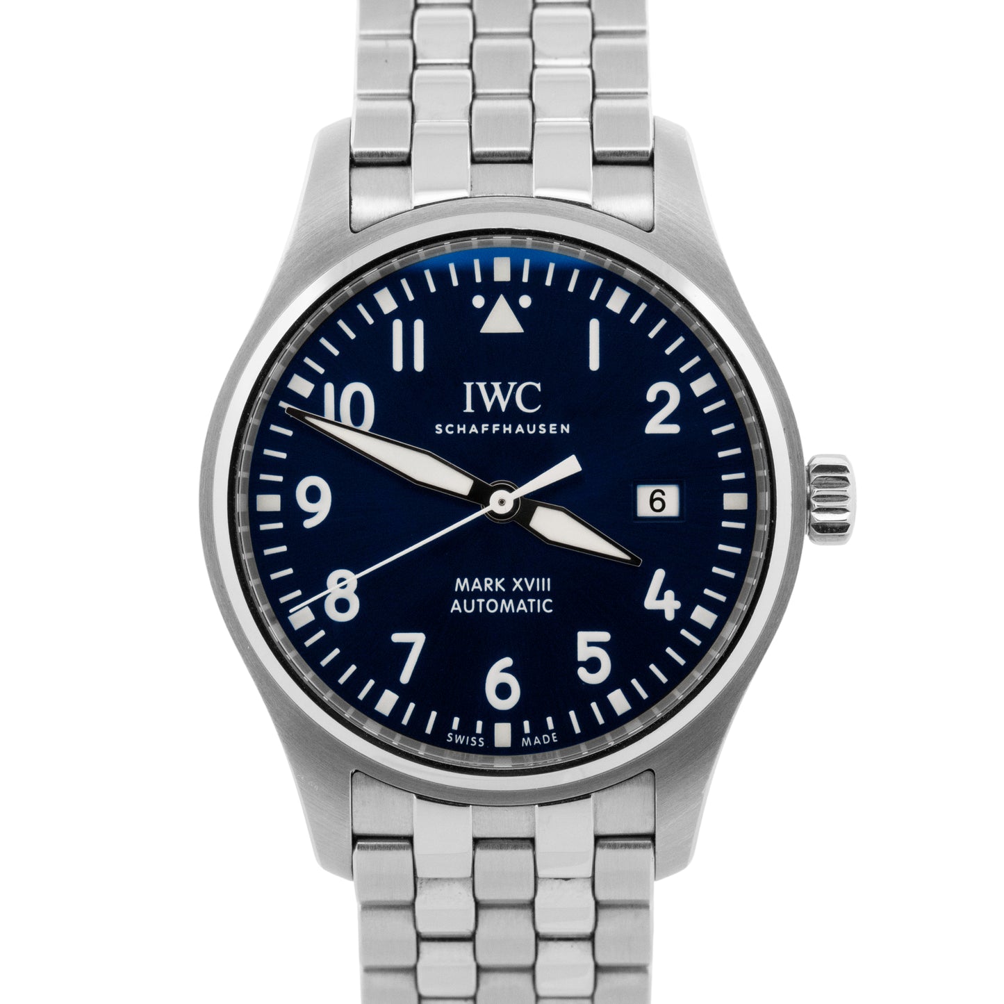 PAPERS IWC Pilot's Watch Blue Mark XVIII Stainless Steel 40mm IW327014 BOX