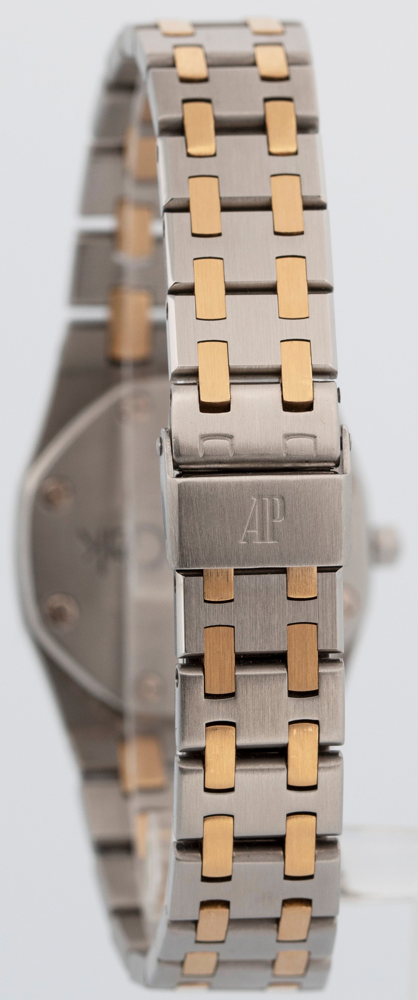 Ladies Audemars Piguet Royal Oak Gray Quartz Two-Tone Gold 26mm 6007SA Watch
