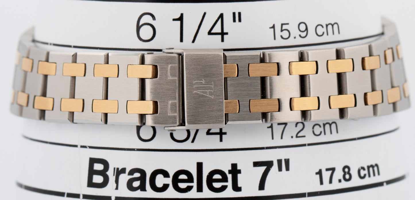 Ladies Audemars Piguet Royal Oak Gray Quartz Two-Tone Gold 26mm 6007SA Watch