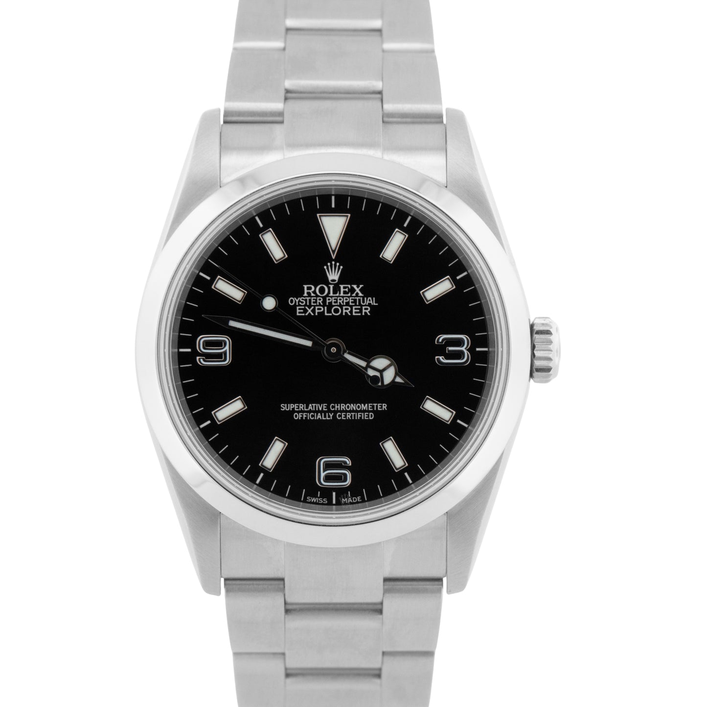 MINT PAPERS Rolex Explorer I Black 36mm 3-6-9 Stainless Steel Watch 114270 BOX