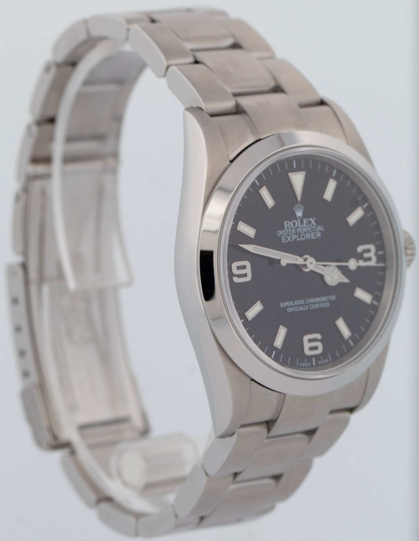 MINT PAPERS Rolex Explorer I Black 36mm 3-6-9 Stainless Steel Watch 114270 BOX