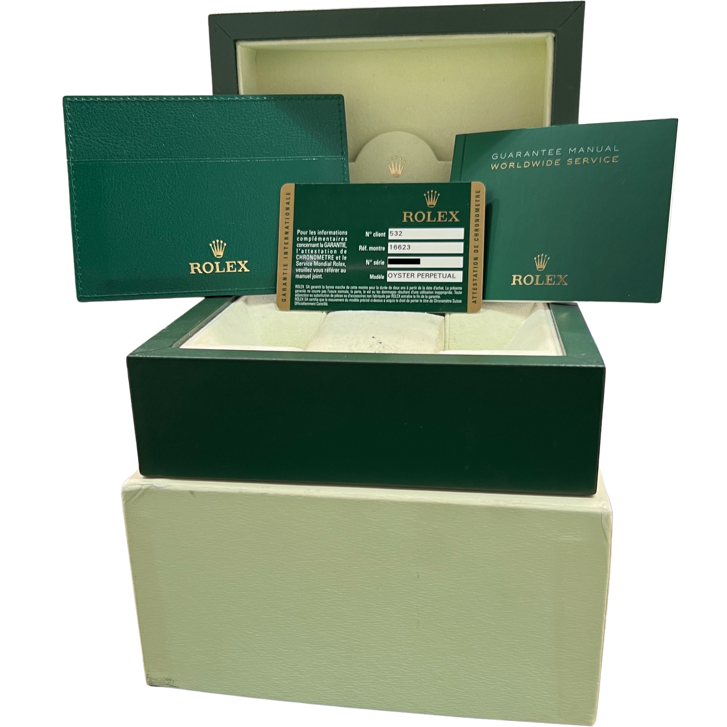 PAPERS Rolex Yacht-Master 40mm WHITE REHAUT Two-Tone 18K Yellow Gold 16623 BOX