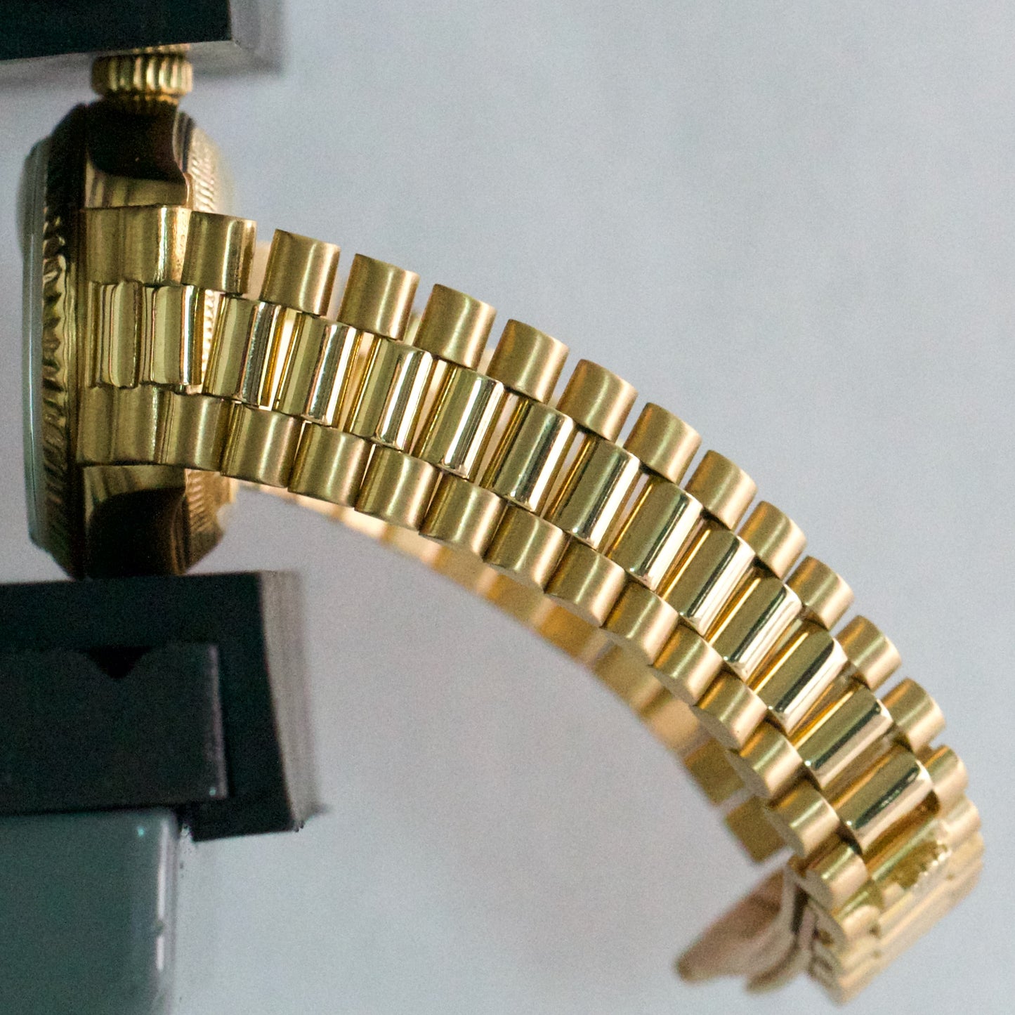 Ladies Rolex DateJust President 26mm WHITE ROMAN 18K Gold NO HOLES 69178 BOX