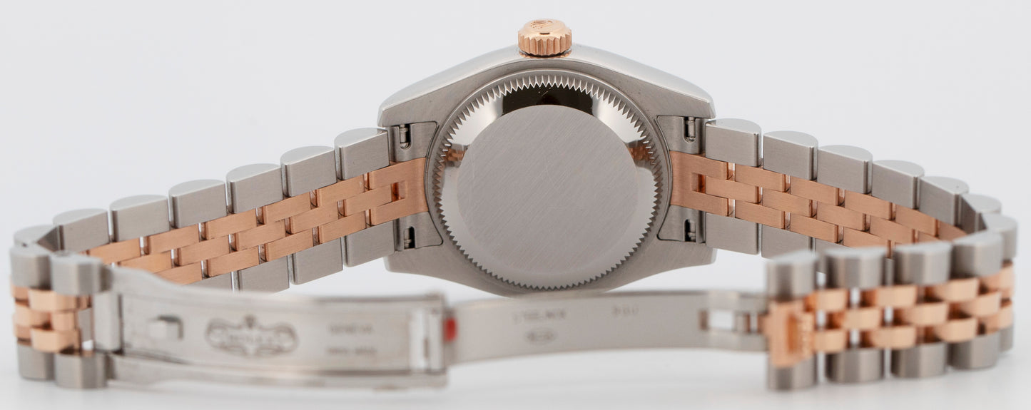PAPERS Ladies Rolex DateJust 26mm PINK Two-Tone 18K Rose Gold JUBILEE 179171 BOX