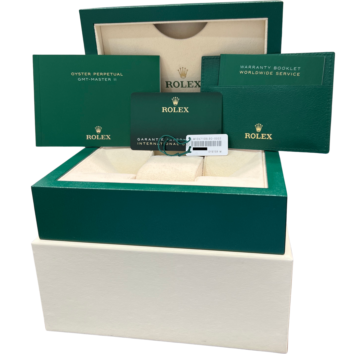 2023 NEW PAPERS Rolex GMT-Master II 40mm PEPSI Red Blue OYSTER 126710 BLRO BOX
