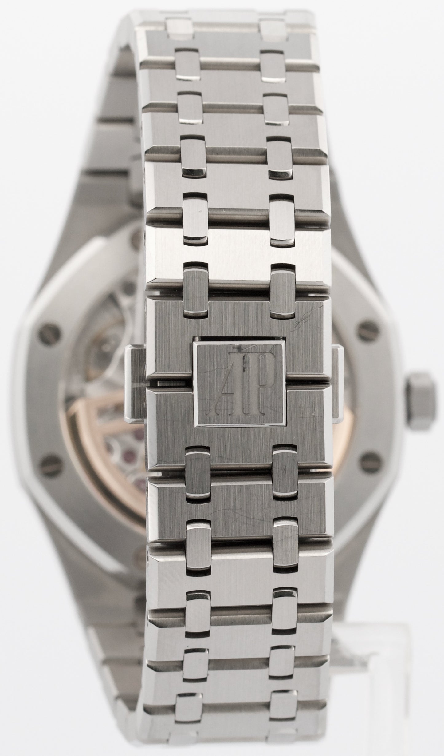 PAPERS Audemars Piguet Royal Oak Gray RHODIUM Stainless 41mm 15500ST Watch BOX