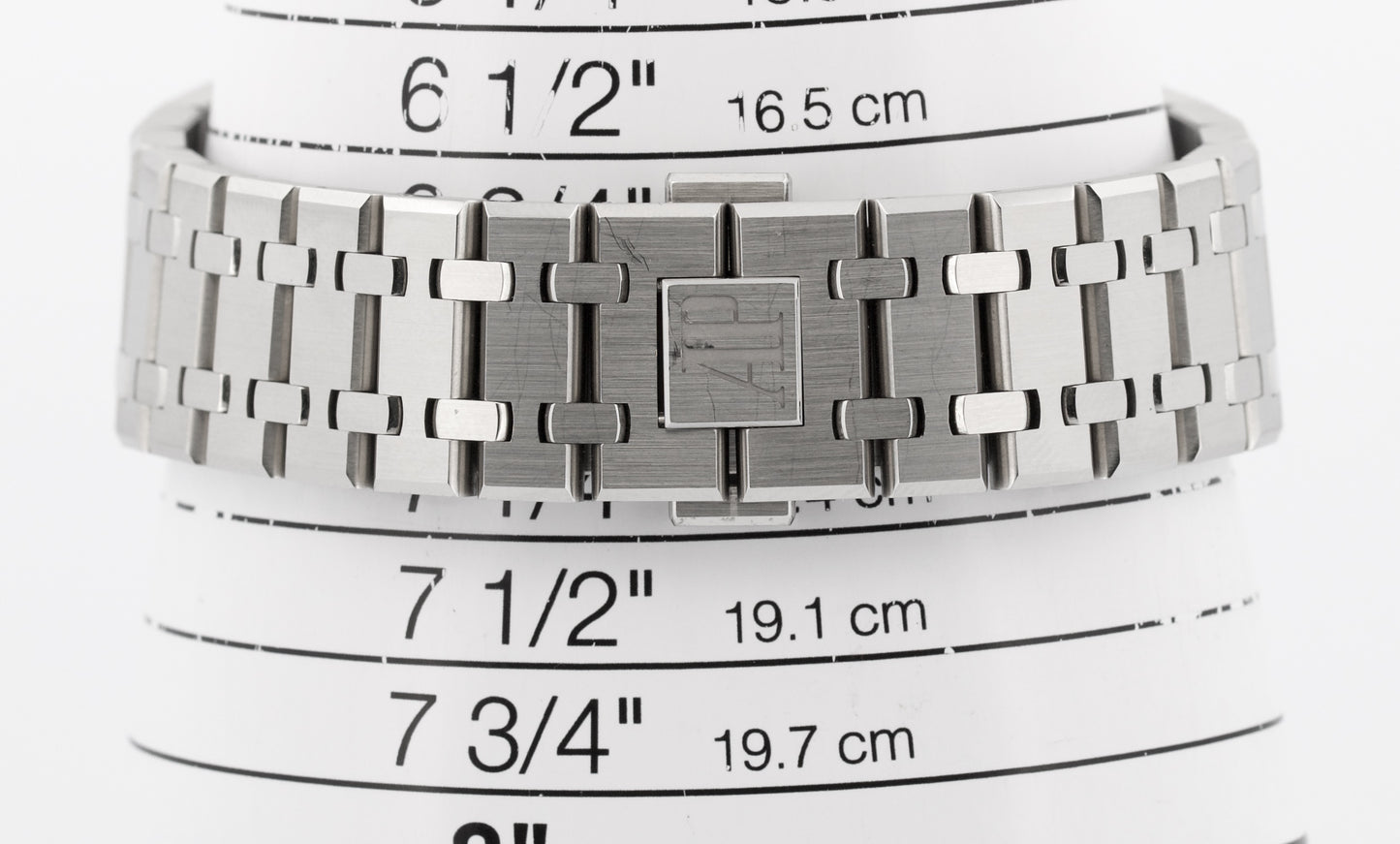 PAPERS Audemars Piguet Royal Oak Gray RHODIUM Stainless 41mm 15500ST Watch BOX
