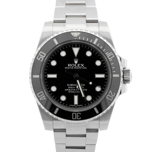 PAPERS Rolex Submariner No-Date BLACK Ceramic 40mm Stainless Steel 114060 LN BOX
