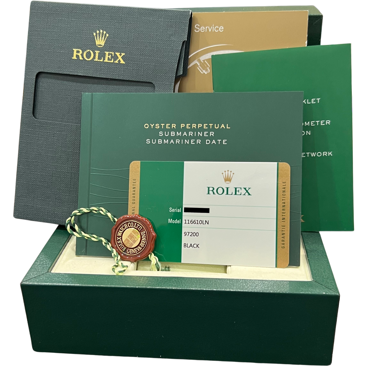 PAPERS Rolex Submariner Date Black Stainless Ceramic 40mm 116610 LN Watch BOX