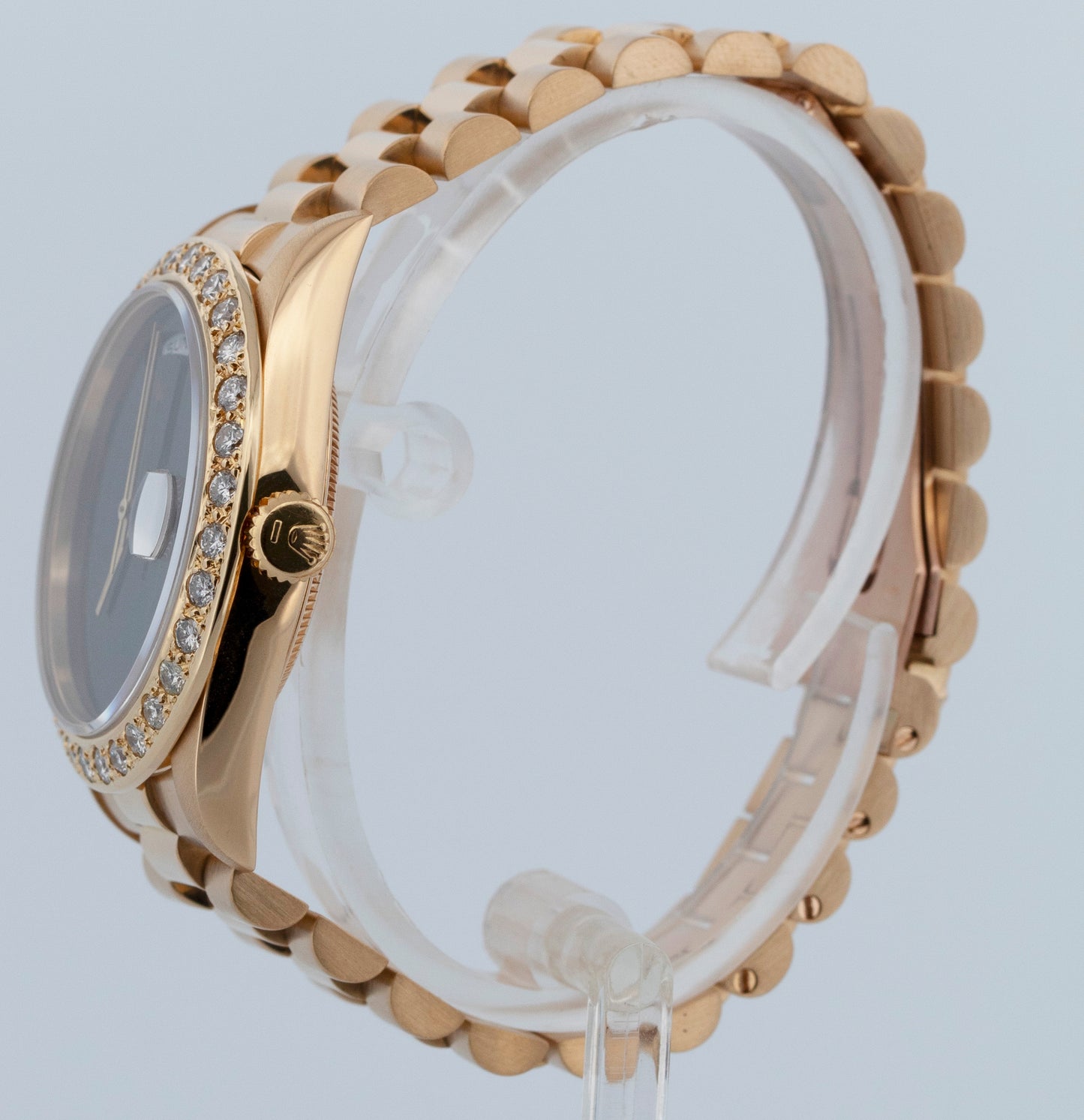 Rolex Day-Date President 36mm ONYX DIAMOND 18K Yellow Gold 18238 BOX
