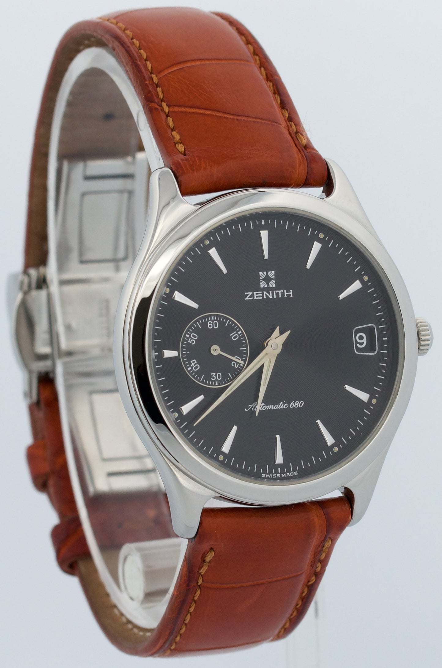 Zenith Elite Automatic BLACK Stainless Steel Leather 36mm 90/01.0040.680 Watch