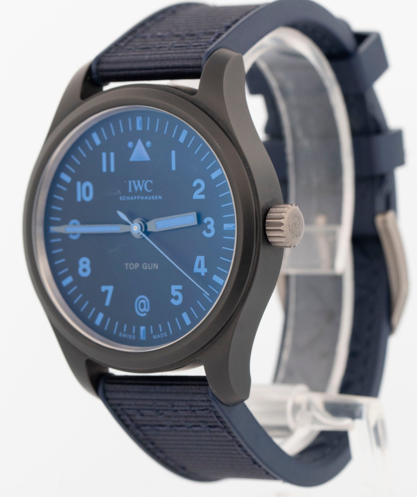 2023 PAPERS IWC Pilot TOP GUN Black Ceramic Blue Watches@ IW326904 41mm BOX