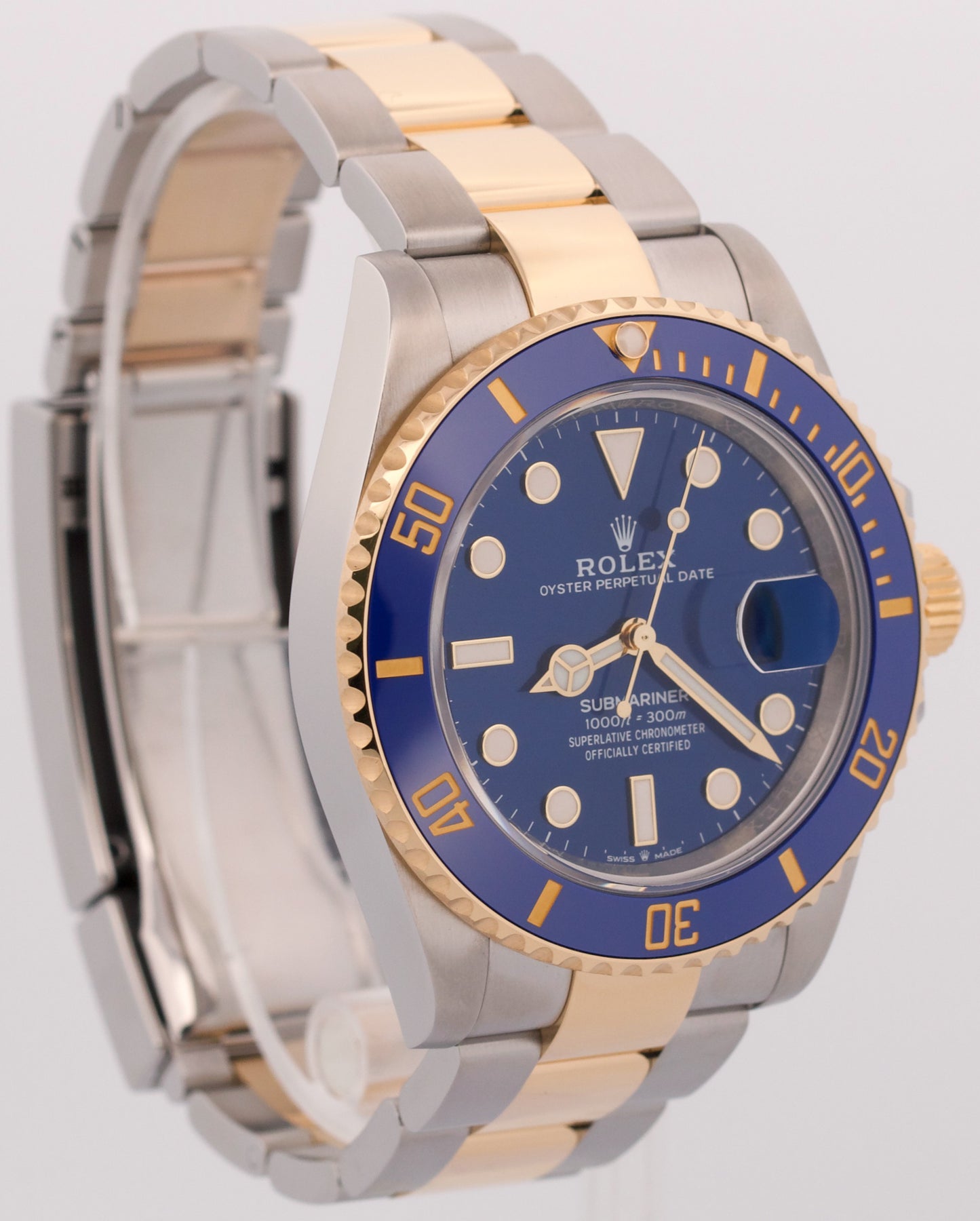 2024 PAPERS Rolex Submariner Date BLUE 41mm Ceramic 18K Gold Steel 126613 LB BOX