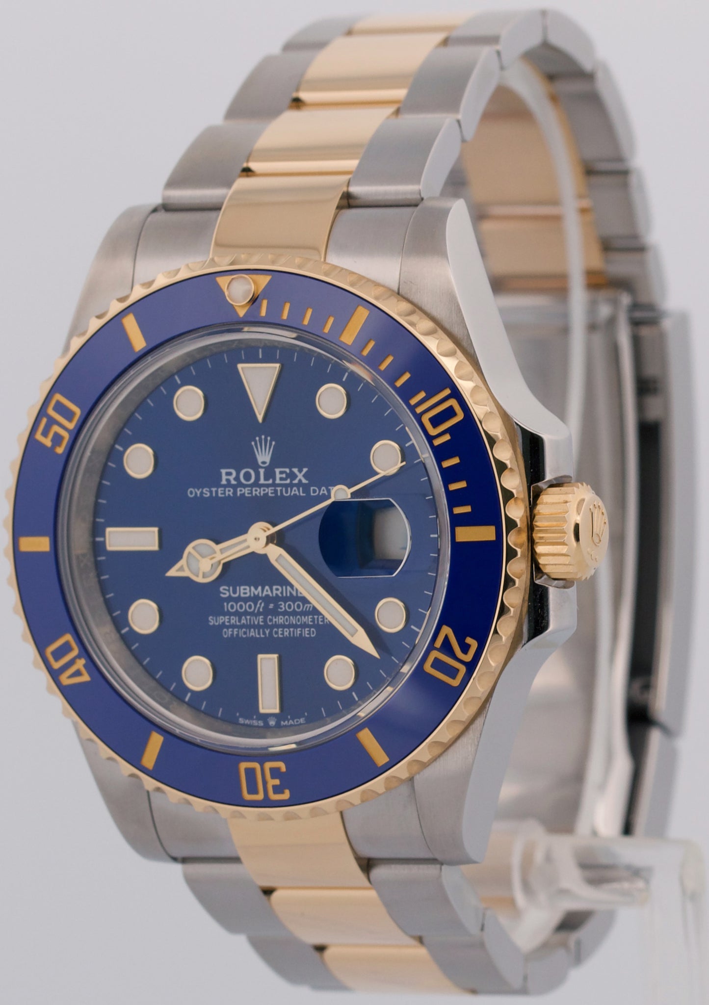 2024 PAPERS Rolex Submariner Date BLUE 41mm Ceramic 18K Gold Steel 126613 LB BOX
